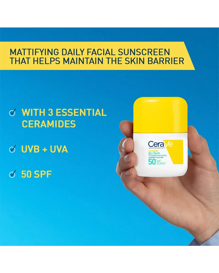 Cerave Invisible Dry Touch Fluid Sunscreen Spf 50+ - Image 2